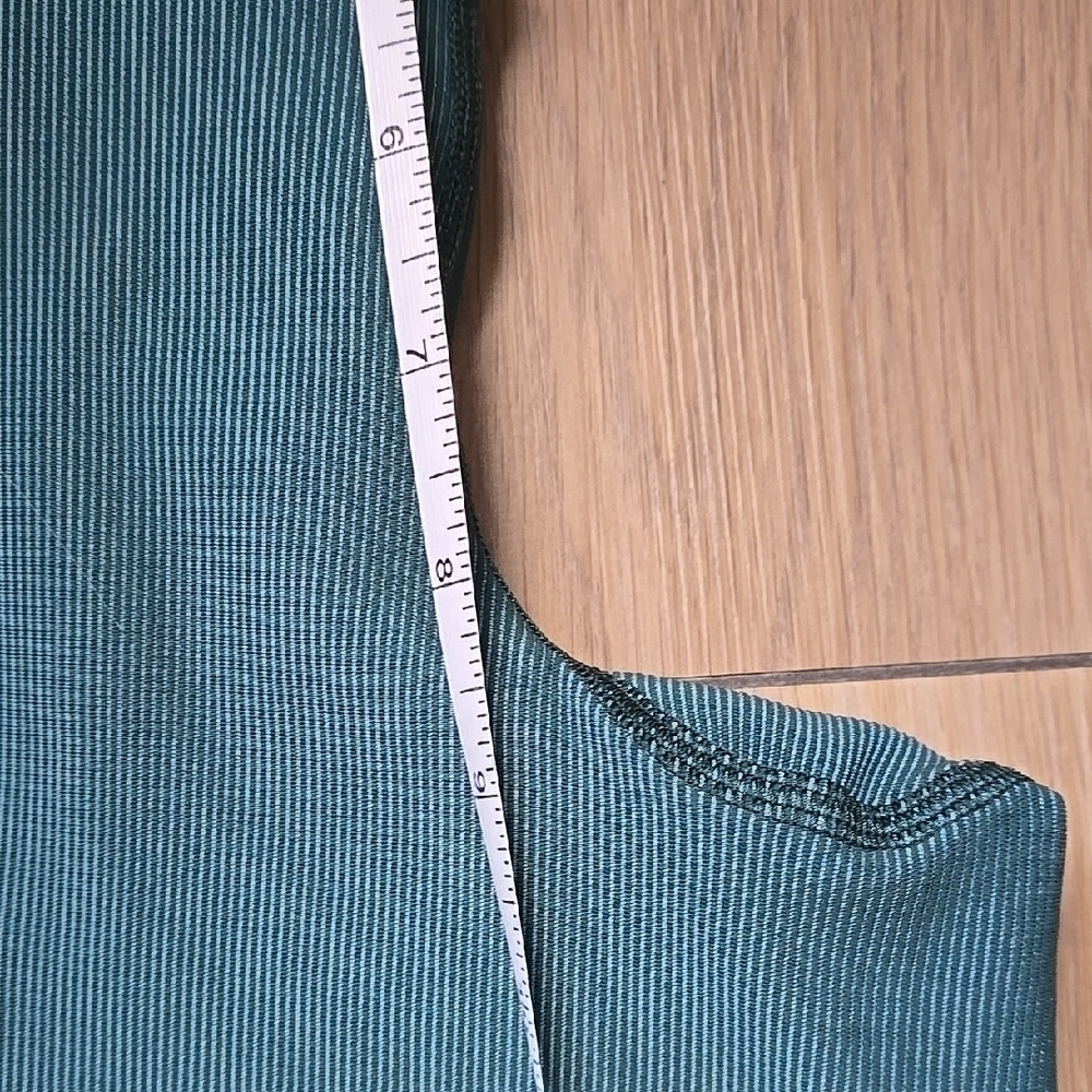 NWOT Lululemon Base Pace High-Rise Leggings 25” Two-Tone Ribbed Blue Green sz4 - Picture 8 of 9